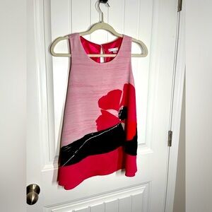 New York & Company layered tank top blouse w/floral design - Size XS CB152